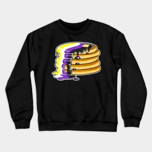 Nonbinary Pride Pancakes LGBT Crewneck Sweatshirt